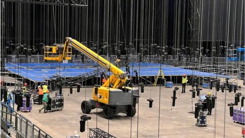 Eurovision set building