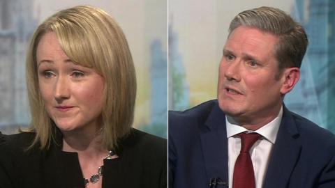 Rebecca Long-Bailey and Keir Starmer