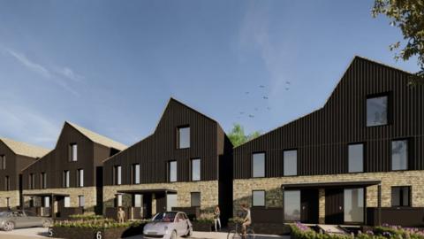 Artist impression of housing at the veterans' village