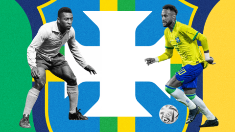 Pele and Neymar graphic