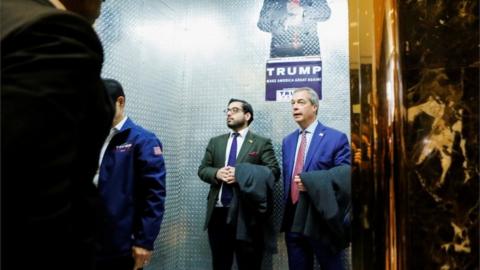 Nigel Farage at Trump Tower