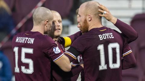 Hearts celebrate