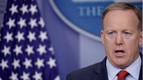 Sean Spicer in April 2017