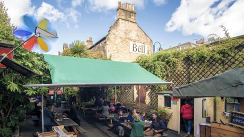 Image of the beer garden at The Bell Inn in Bath