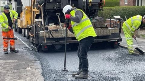 Resurfaced Abingdon Road, Padiham