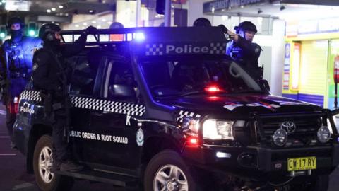 Heavily armed police in Sydney
