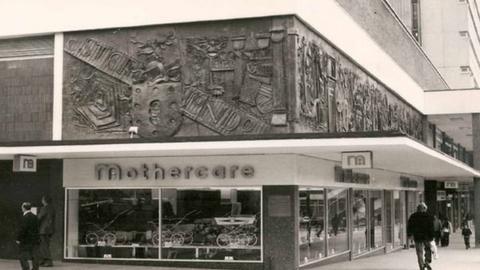 Bronze relief in Bracknell's Charles Square