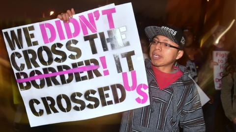 rally by illegal immigrants and their supporters in LA