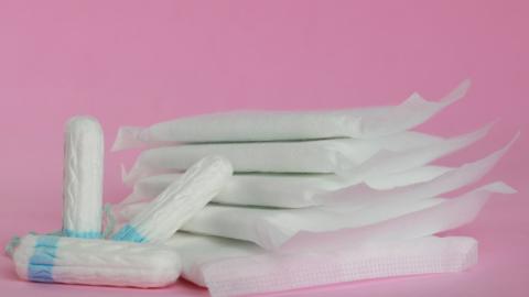 Pile of tampons and pads