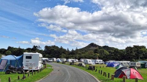 The Sulby Claddagh site busy with campers