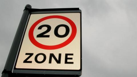 Speed zone sign