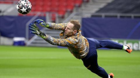 Peter Gulacsi plays in goal for Bundesliga club RB Leipzig and for his national team