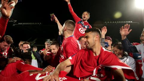 Lille celebrate win