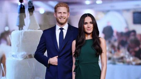 Meghan and Harry waxworks.