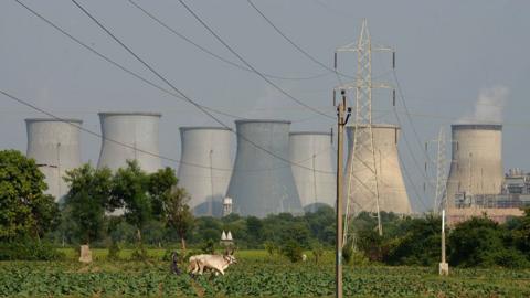 Coal-fired power plant in Gujarat, India