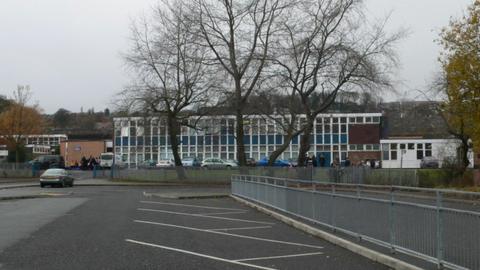 The outside of the Bryn Alyn comprehensive school in Wrexham