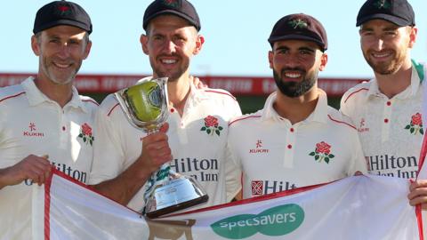 Lancashire players celebrate