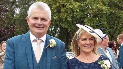 Vernon and Louise Hough at their daughter's wedding