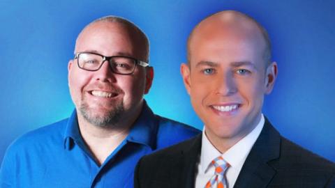 A tribute image of Aaron Smeltzer, left, and Mike McCormick, right, tweeted by WYFF4