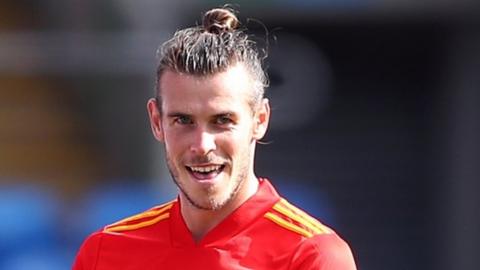 Gareth Bale playing for Wales in 2020