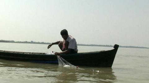 Fisherman in a boat