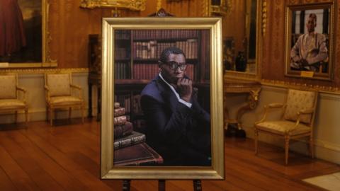 Portrait of the actor, David Harewood at Harewood House commissioned as part of its Missing Portraits series, to "addresses the lack of diverse representation" within its collection