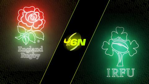 England v Ireland U20 Six Nations logos