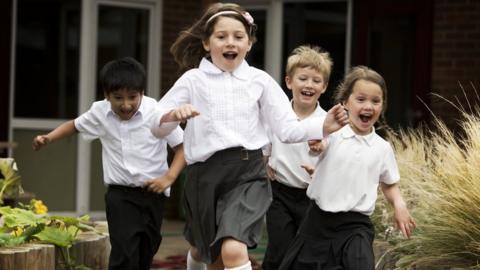 Pupils running