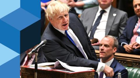 Boris Johnson at PMQs on 6 July