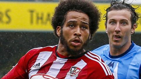 Sam Nombe plays for Exeter City