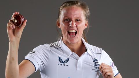 England's Lauren Filer during a pre-Ashes photoshoot