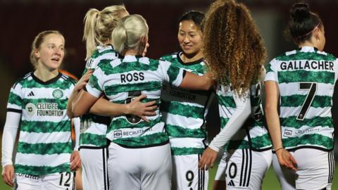 Celtic women's team celebrate