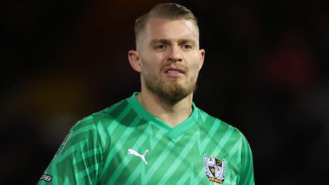 Connor Ripley of Port Vale during the Carabao Cup quarter-final between Port Vale and Middlesbrough at Vale Park on 19 December 2023