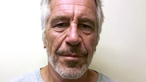 Jeffrey Epstein appears in a photograph taken for the New York State Division of Criminal Justice Services' sex offender registry in 2017