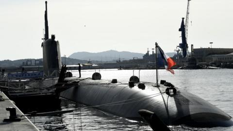 French submarine in Toulon (file pic)