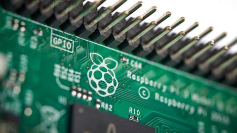 Close up of Raspberry Pi