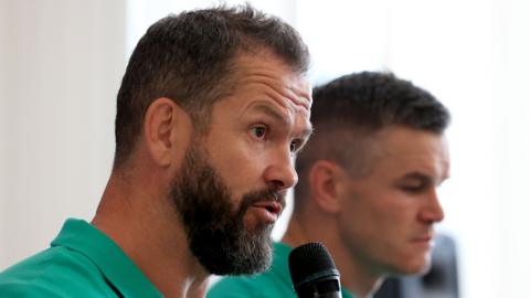 Ireland head coach Andy Farrell during Wednesday's team announcement news conference in Paris