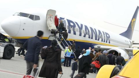 A Ryanair plane