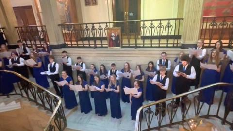 Barnsley Youth Choir performing the carol