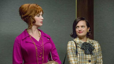 Christina Hendricks and Elisabeth Moss in the TV series Mad Men