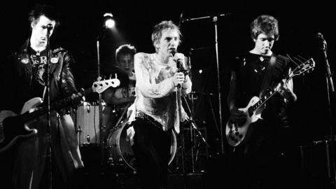 The Sex Pistols performing in Copenhagen, 1977