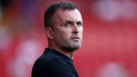 Nathan Jones looks on during a Charlton game 