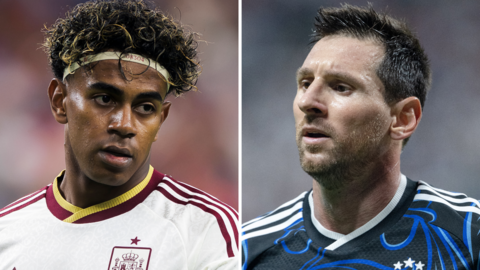 Lamine Yamal and Lionel Messi