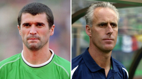 Roy Keane and Mick McCarthy photographed in 2002