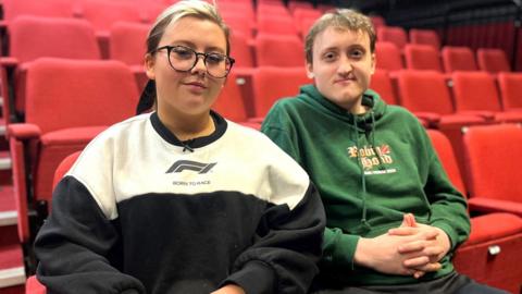 Cassie Donnelly and Astijus Jakubaitis are members of Craic Theatre in Coalisland