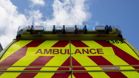 An ambulance outside West Midlands Ambulance Service headquarters