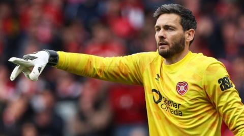 Hearts goalkeeper Craig Gordon