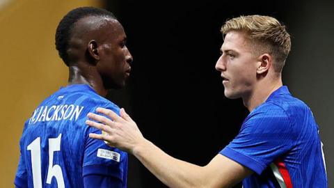 Chelsea strikers Nicolas Jackson and Liam Delap