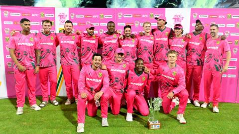 South Africa with the Twenty20 series trophy