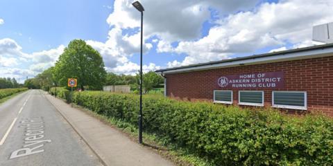 Road near Doncaster sports ground